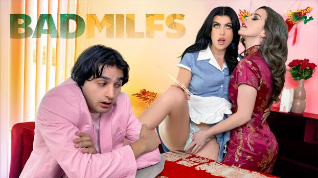 BadMilfs - Gal Ritchie, Nicole Emma Vaunt - Filthy Threesome With Our Favorite Waitress - MILF, Threesome