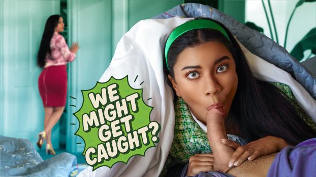 FamilyStrokes - Ameena Green - We Might Get Caught? That Only Makes My Stepdaddy’s Dick Taste Better - StepDad,Incest Porn